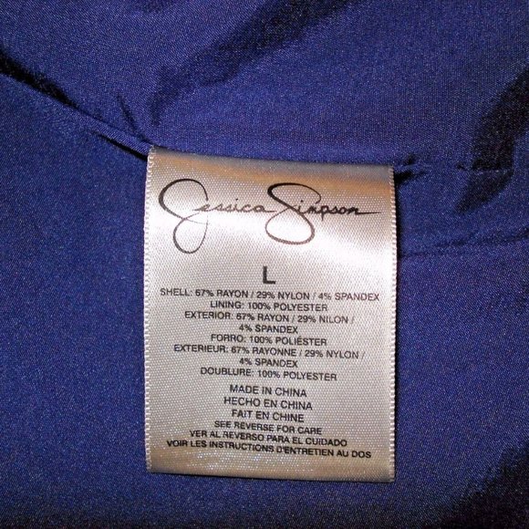 Jessica Simpson Delaney Blue Colorblock One-Button Blazer Suit Jacket Size L NWT - Picture 5 of 8